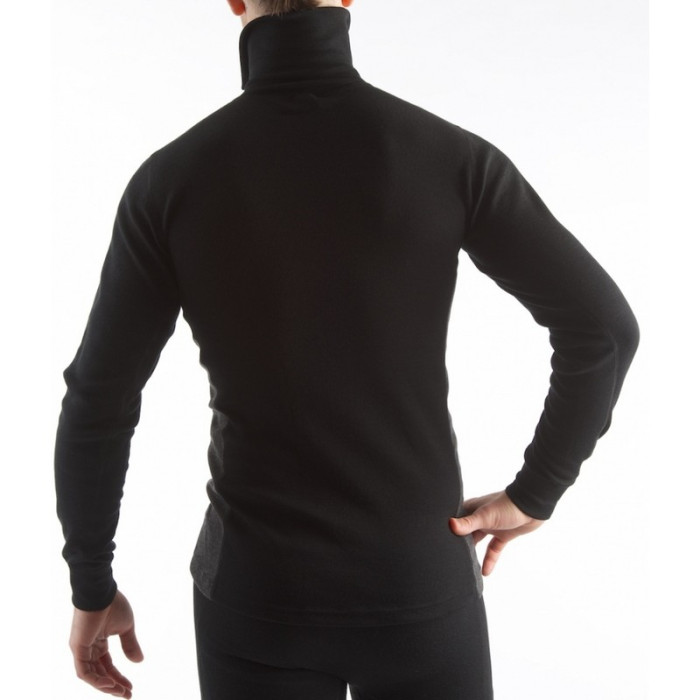 Термофутболка чоловіча Aclima WarmWool Polo W /Zip Man Black /Marengo S 