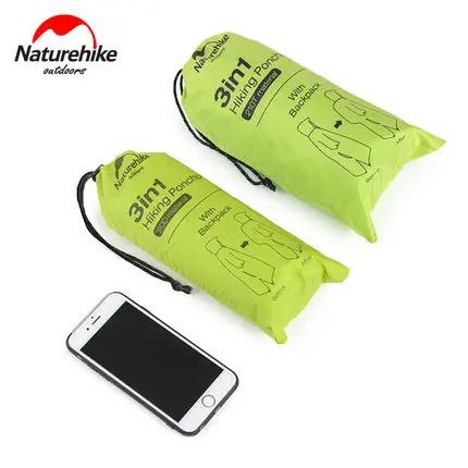 Пончо-дощовик 3 в 1 Naturehike NH17D002-M, 210T, блакитний 