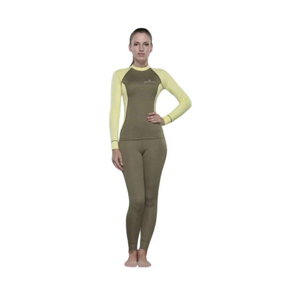 Футболка Tramp Outdoor Tracking Lady з довгим рукавом жіноча XS зелений/жовтий 