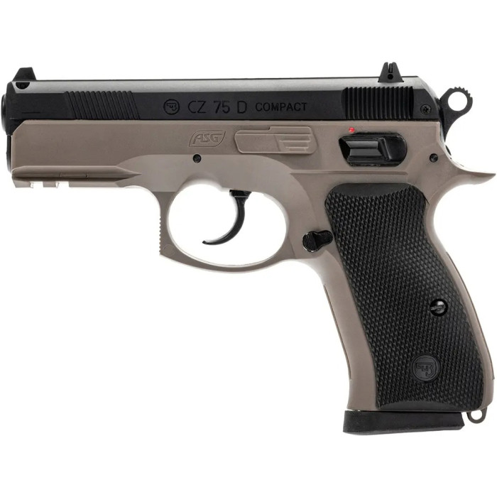 Пістолет страйкбольний ASG CZ 75D Compact FDE Spring кал. 6 мм