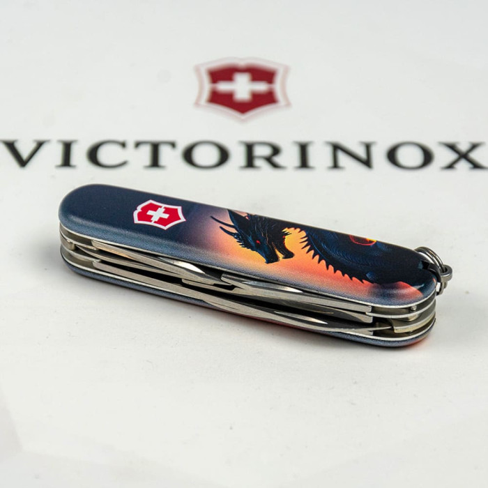 Складаний ніж Victorinox CLIMBER ZODIAC Дракон в променях сонця 1.3703.3.Z3270p 