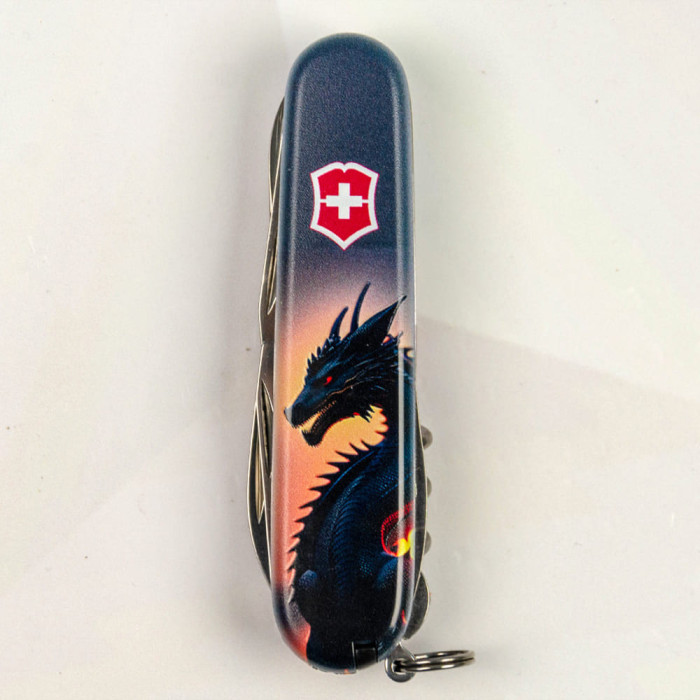 Складаний ніж Victorinox CLIMBER ZODIAC Дракон в променях сонця 1.3703.3.Z3270p 