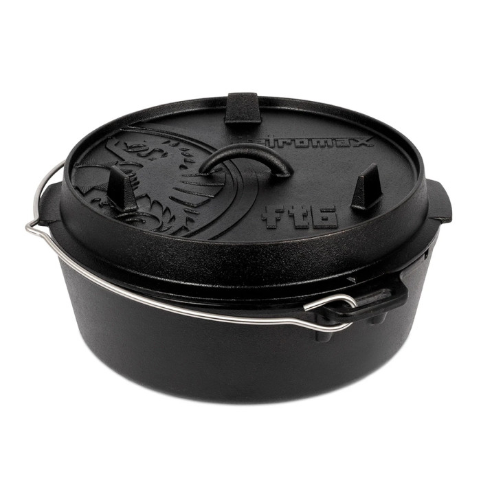 Казан-жарівня чавунна Petromax Dutch Oven ft6 плоске дно 5,5 л 