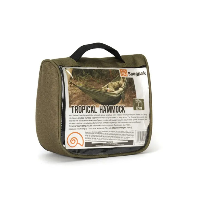 Гамак Snugpak Tropical 275х135 см до 175 кг. Olive 