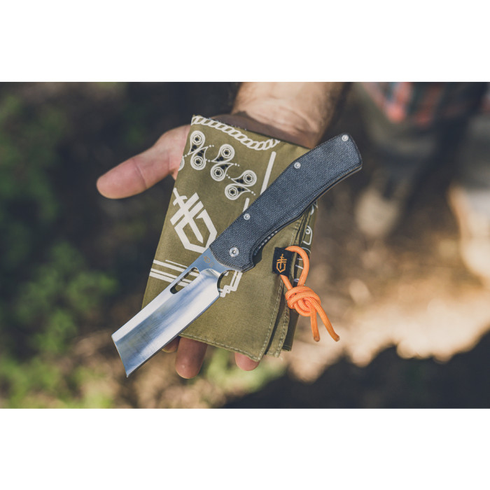 Ніж складний Gerber Flatiron D2 Micarta, синій, коробка (1055363) 