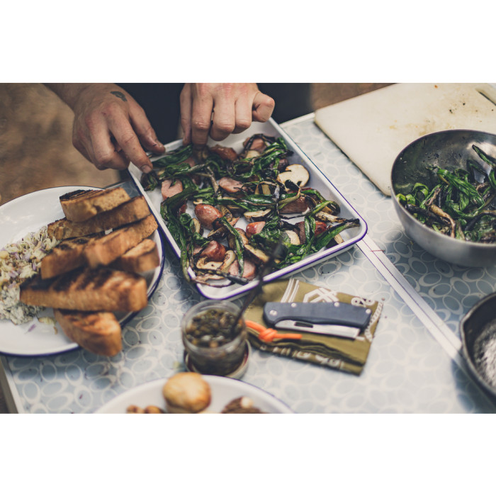 Ніж складний Gerber Flatiron D2 Micarta, синій, коробка (1055363) 