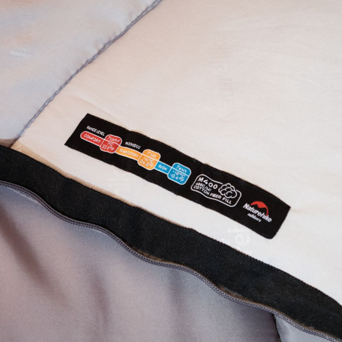 Спальник з капюшоном Naturehike M400 NH20MSD02, (1°C), лівий, сірий (пошкоджена упаковка) 