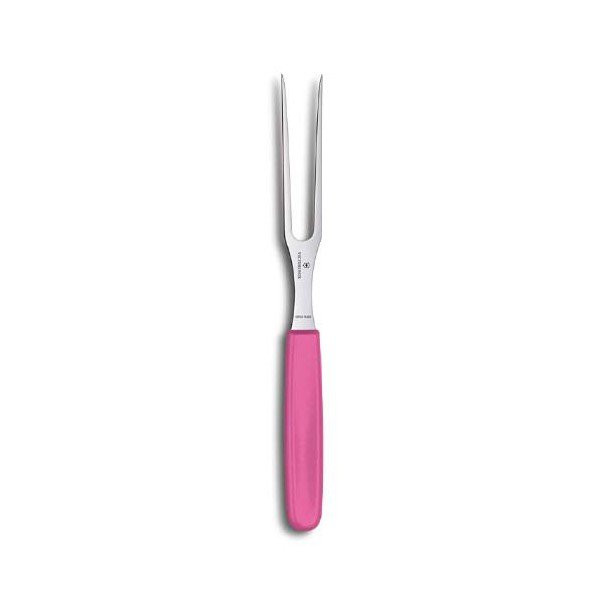 Кухонна виделка Victorinox Carving Flat (рожева) 