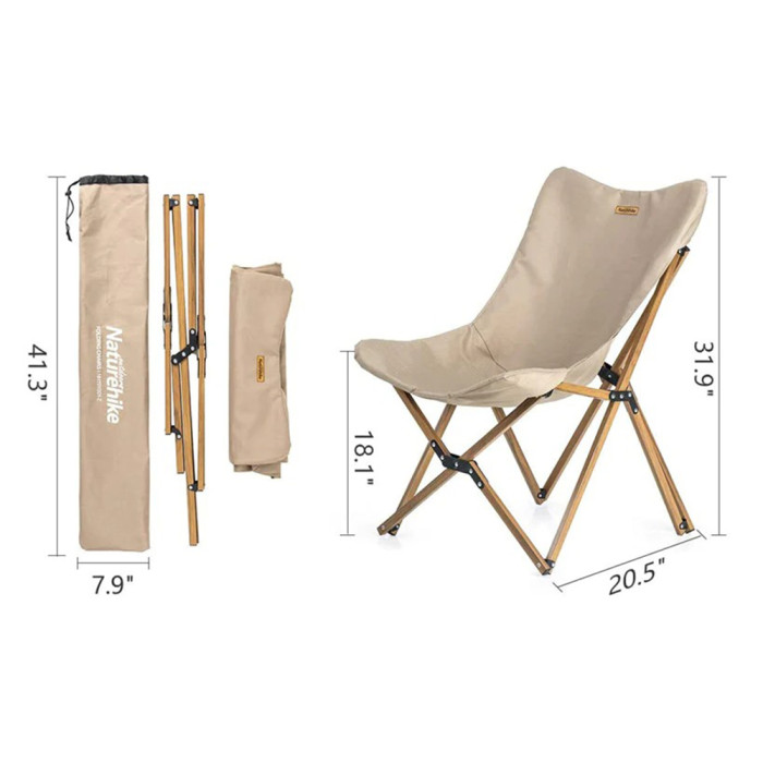 Крісло складне Naturehike Moon Beach MW01 NH19Y001-Z, 600D Oxford / алюміній, бежевий 