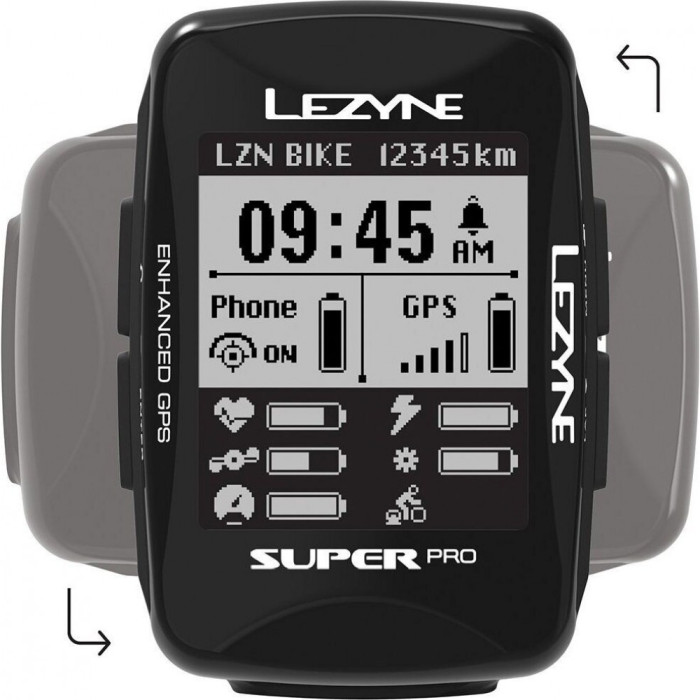 Комп'ютер Lezyne SUPER PRO GPS Y13 чорний 