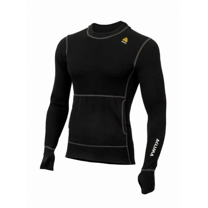 Худі чоловіче Aclima WarmWool Hood Sweater Man Black, L 