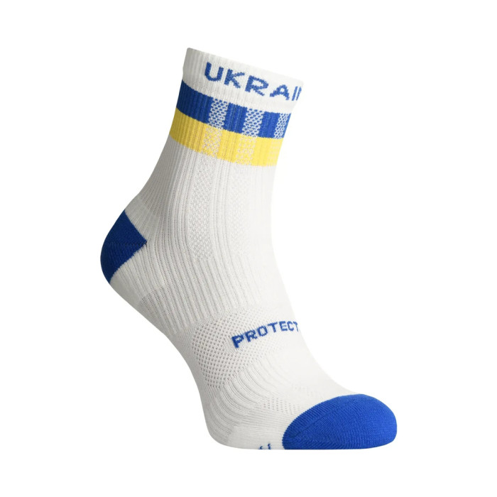 Компресійні шкарпетки захисні літні Protector ShortDry Ultra New синьо-білі M 40-43 