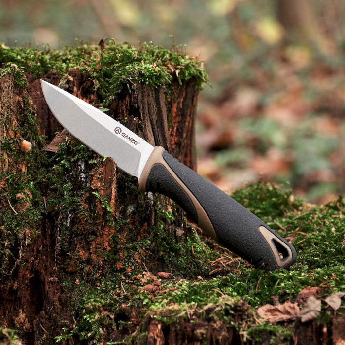 Ніж Ganzo G807-DY бежевий з ножнами 