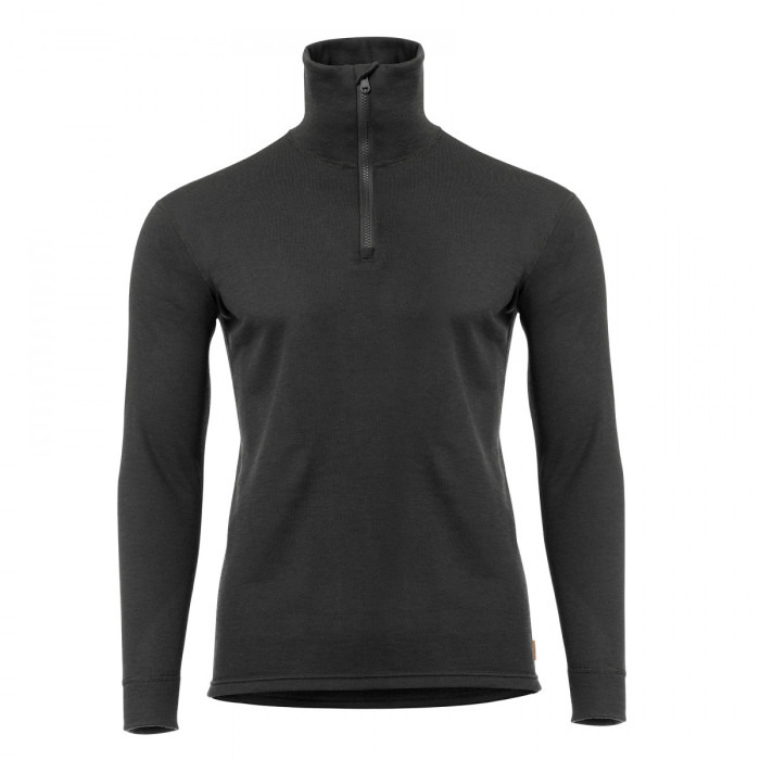 Термокофта-поло чоловіча Aclima WoolTerry 220 Polo Jet Black L 