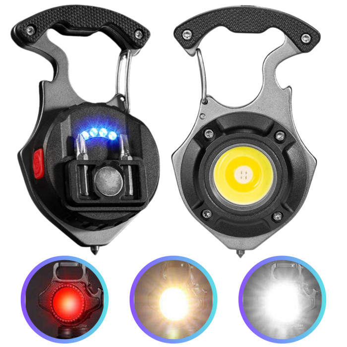 Ліхтар Police MULTIFUNCTIONAL W5143-COB, multitool, Li-Ion акумулятор, магніт, карабін, викрутка, ЗП Type-C 