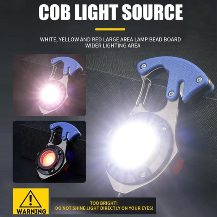 Ліхтар Police MULTIFUNCTIONAL W5143-COB, multitool, Li-Ion акумулятор, магніт, карабін, викрутка, ЗП Type-C 