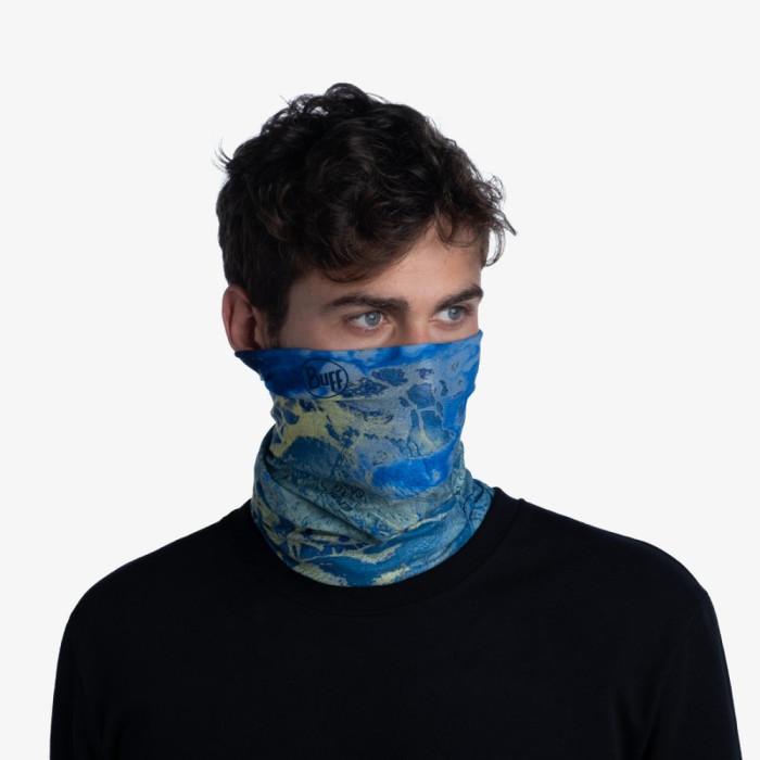 Шарф-труба Buff Coolnet UV+ Realtree Wav3 Blue Yellow 