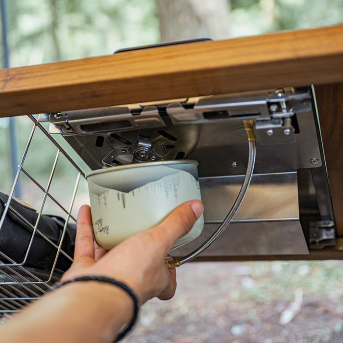 Пальник-стіл кемпінговий Naturehike NH20RJ001, чорний 