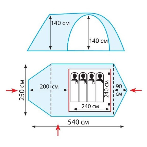 Намет Tramp Grot в v2 TRT-037 