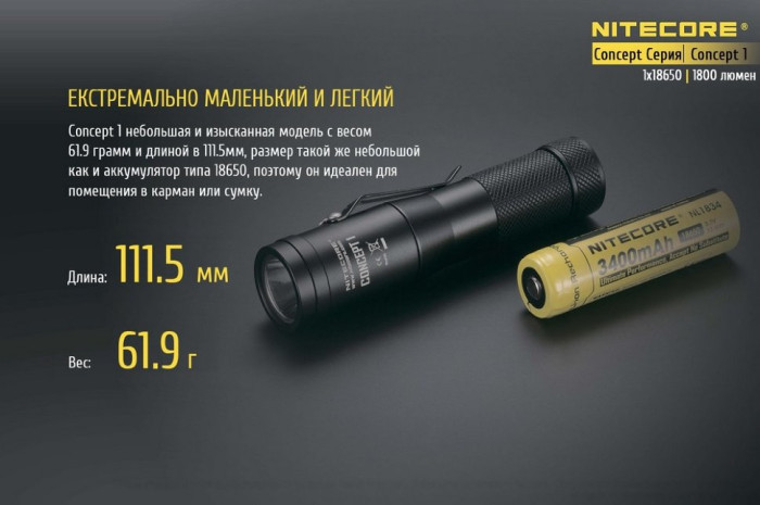 Ліхтар Nitecore CONCEPT 1 