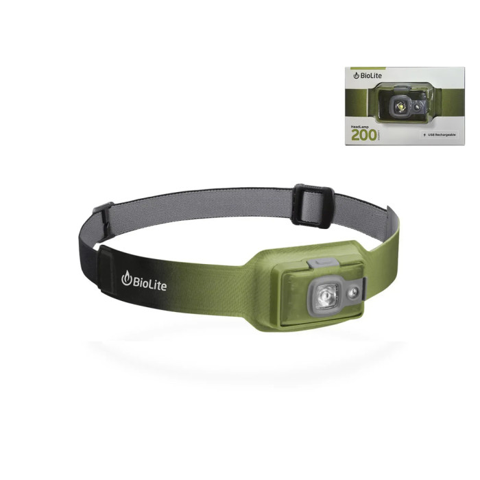 Налобний ліхтар BioLite Headlamp 200 люмен, Moss Green (BLT HPB0205) 