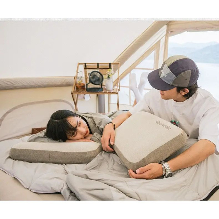 Подушка з пам'яттю прямокутна Naturehike NH22ZT002, бежева 