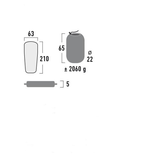 Килимок самонадувний High Peak Oregon XL 5 см Citronelle (41126) 