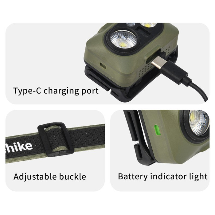 Ліхтар налобний Naturehike CNK2450ZM010, коричневий 