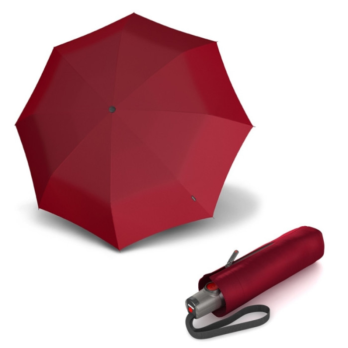Парасолька Knirps T. 100 Dark Red UV Protection Авто /складаний /8спіц /D97x23см 