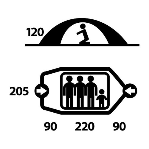 Намет Husky Fighter 3-4 (червоний) 
