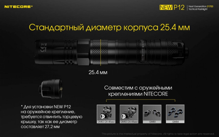 Ліхтар Nitecore P12 NEW 