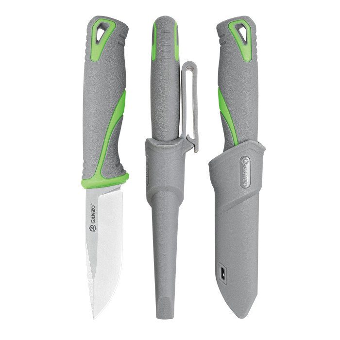 Ніж Ganzo G807-GY сірий з ножнами 