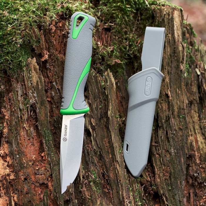 Ніж Ganzo G807-GY сірий з ножнами 