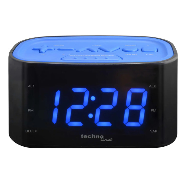 Годинник настільний з радіо Technoline WT465 Black/Blue (WT465 blaue) 