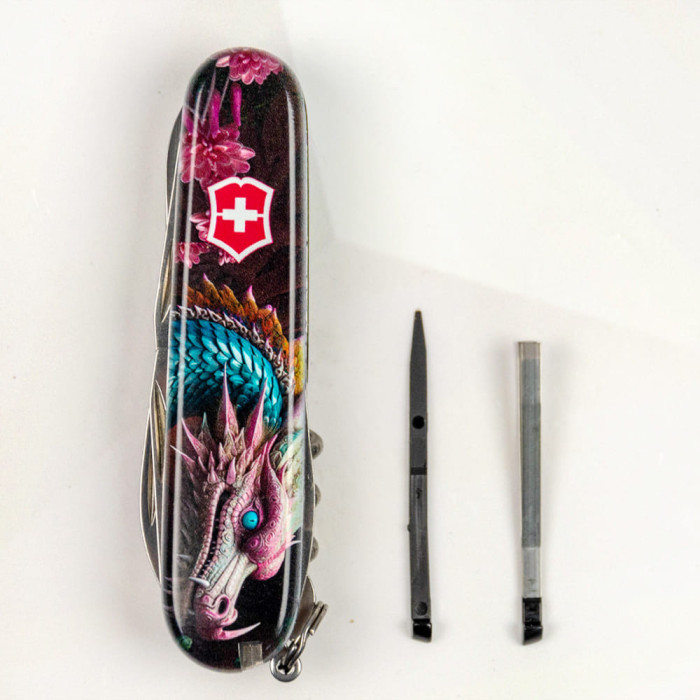 Складаний ніж Victorinox CLIMBER ZODIAC Лазурний дракон 1.3703.3.Z3290p 