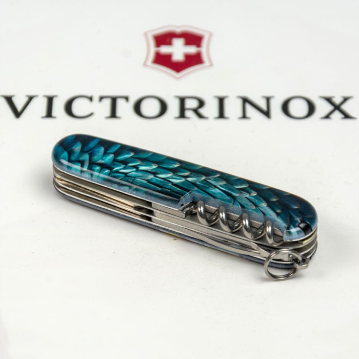 Складаний ніж Victorinox CLIMBER ZODIAC Лазурний дракон 1.3703.3.Z3290p 