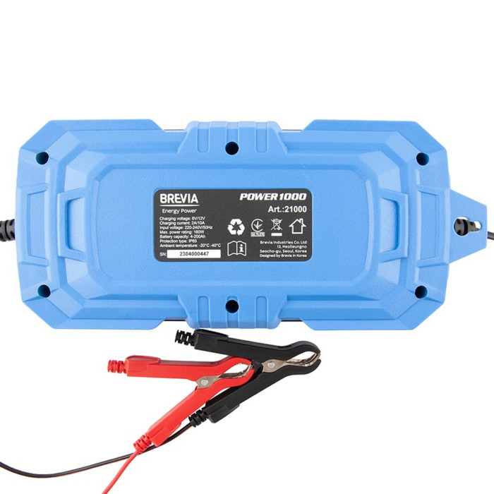 Зарядний пристрій АКБ BREVIA POWER1000 10A, 6V/12V, 4-200Ah (21000EP) 