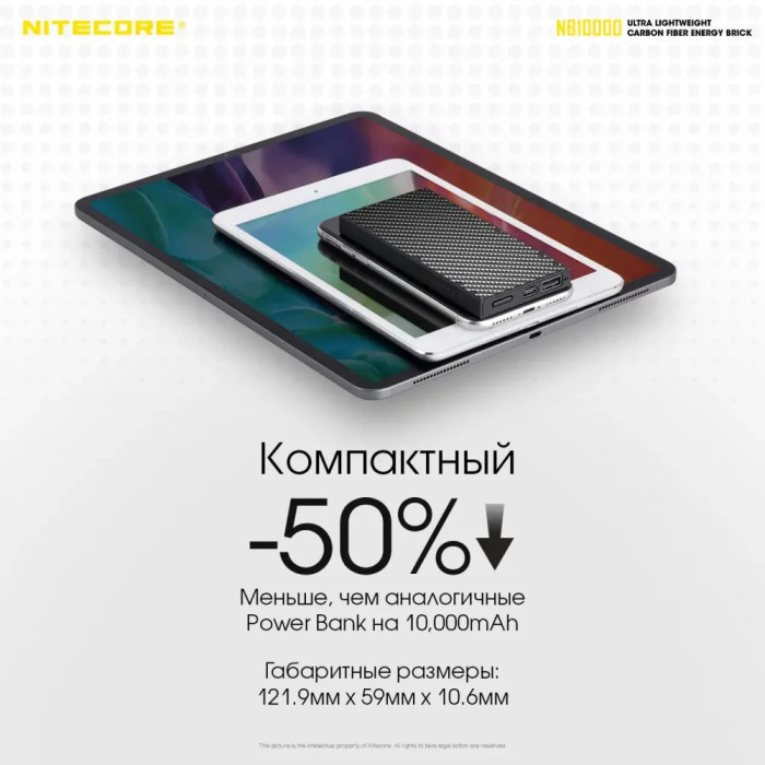 Зовнішній зарядний пристрій Power Bank Nitecore NB10000 (QC 3.0, 10000mah) 
