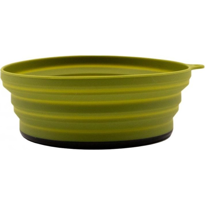 Тарілка силіконова з пластиковим дном 550 мл Tramp UTRC-123, olive 