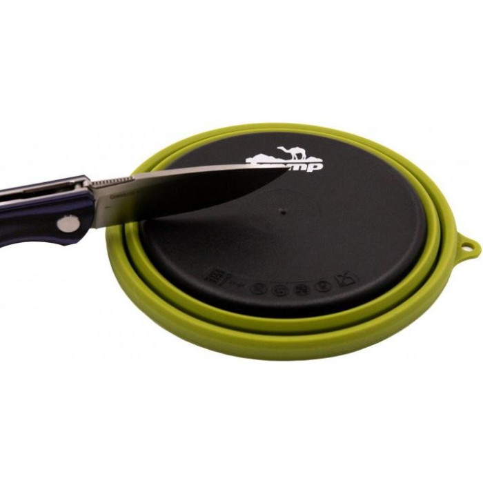 Тарілка силіконова з пластиковим дном 550 мл Tramp UTRC-123, olive 