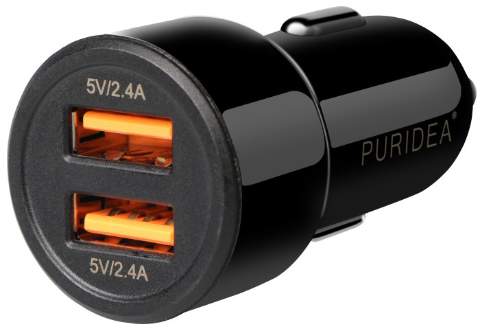 Автомобільне ЗУ Puridea CC02 2XUSB DUAL FAST CHARGE Black 