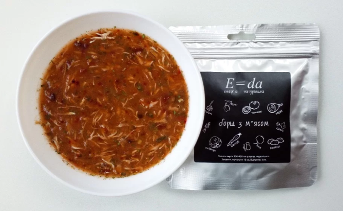 Борщ з м'ясом E=da (E=da-1) 