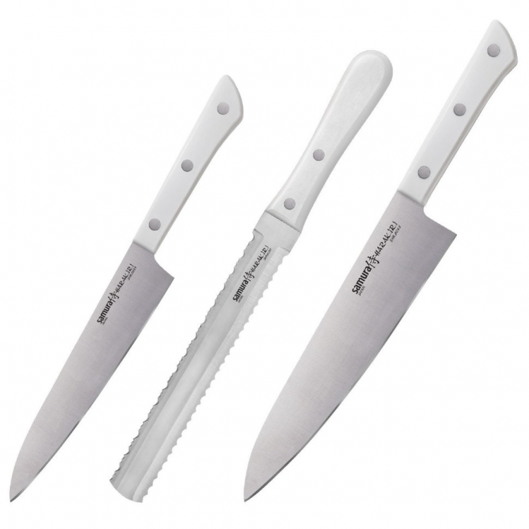 Набір з 3-х кухонних ножів Samura Harakiri SHR-0230W 