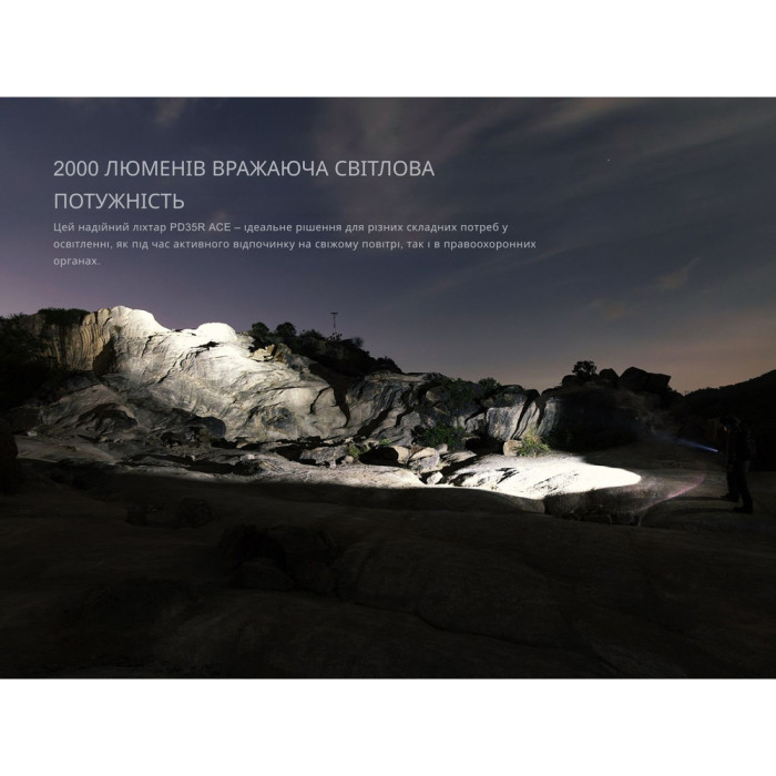 Ліхтар тактичний ручний Fenix PD35R ACE 2000 лм 