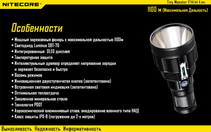 Ліхтар Nitecore TM36 Lite 