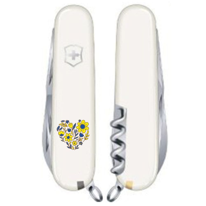 Складаний ніж Victorinox SPARTAN UKRAINE Квіткове серце 1.3603.7_T1247u 