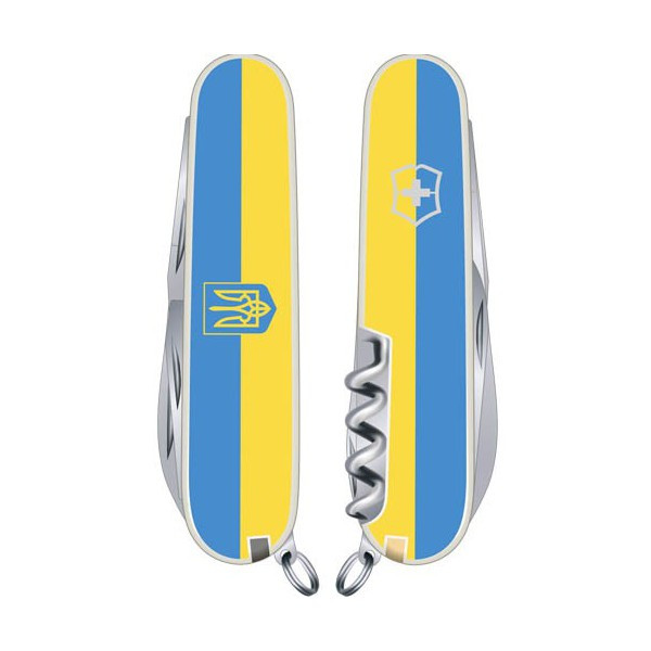 SPARTAN UKRAINE 91мм/12функ/біл/штоп/жовт-бл. з гербом/жовт-бл. 