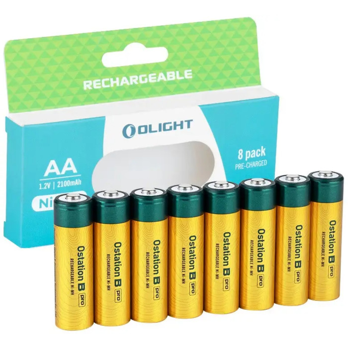 Набір акумуляторів Olight B Pro AA 2100 mAh. 8 шт 