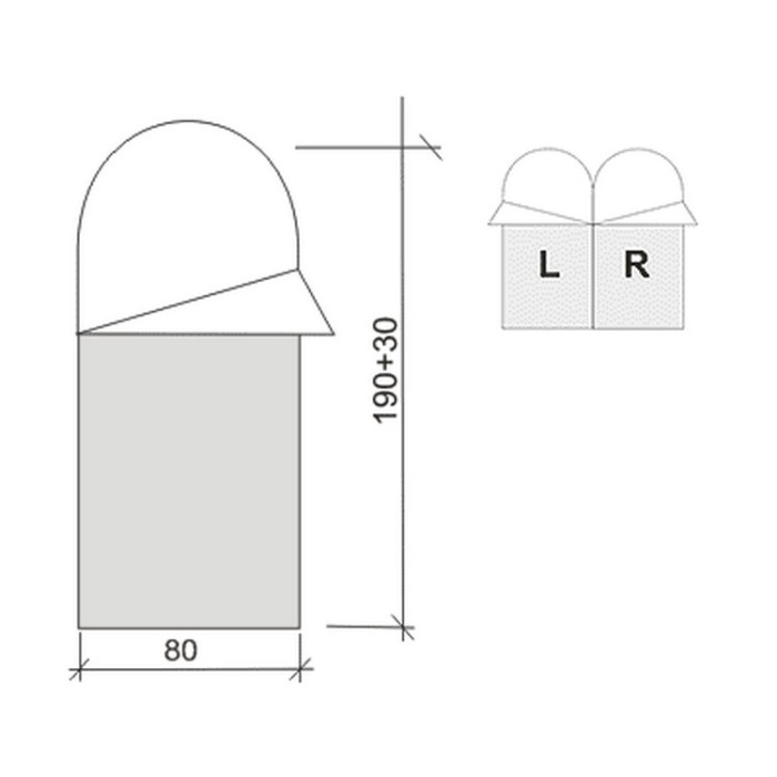 Спальний мішок Terra Incognita Asleep 400 L зелений 