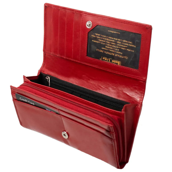 Гаманець жіночий шкіряний Semi Line RFID Red (P8273-2) 